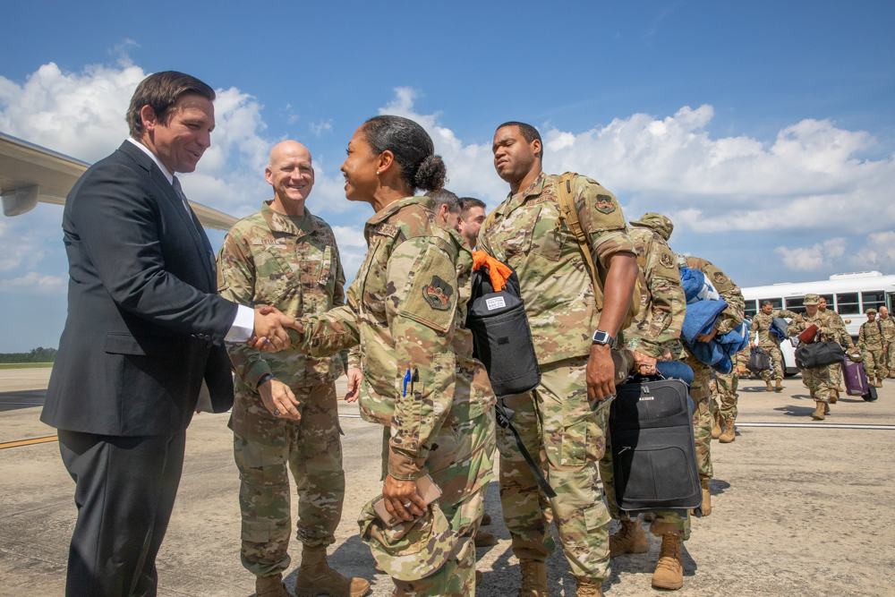 Governor Ron DeSantis Oversees Deployment of the 125th Fighter Wing of