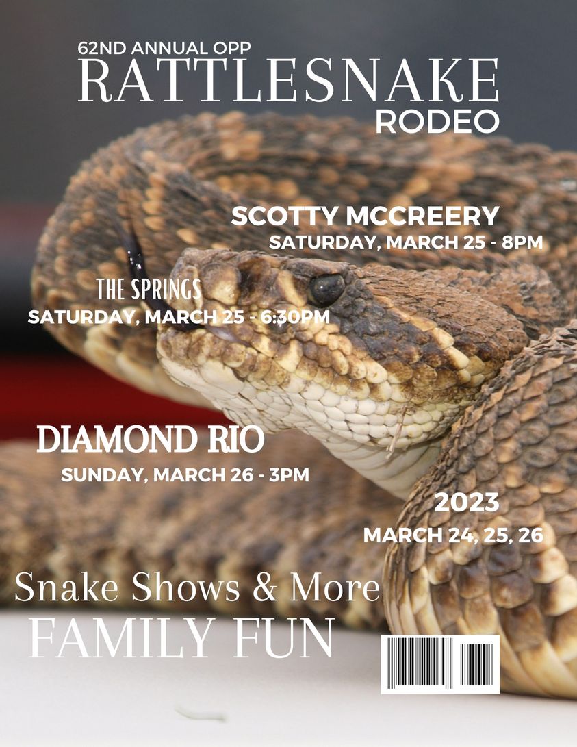 62nd Annual Opp, Alabama Rattlesnake Rodeo Slated for March 2426, 2023