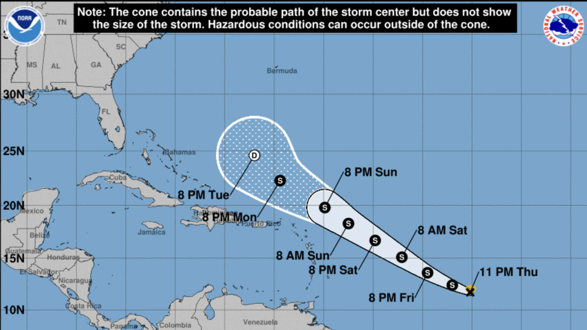 Tropical Storm Cindy Forms Over Central Tropical Atlantic on Thursday