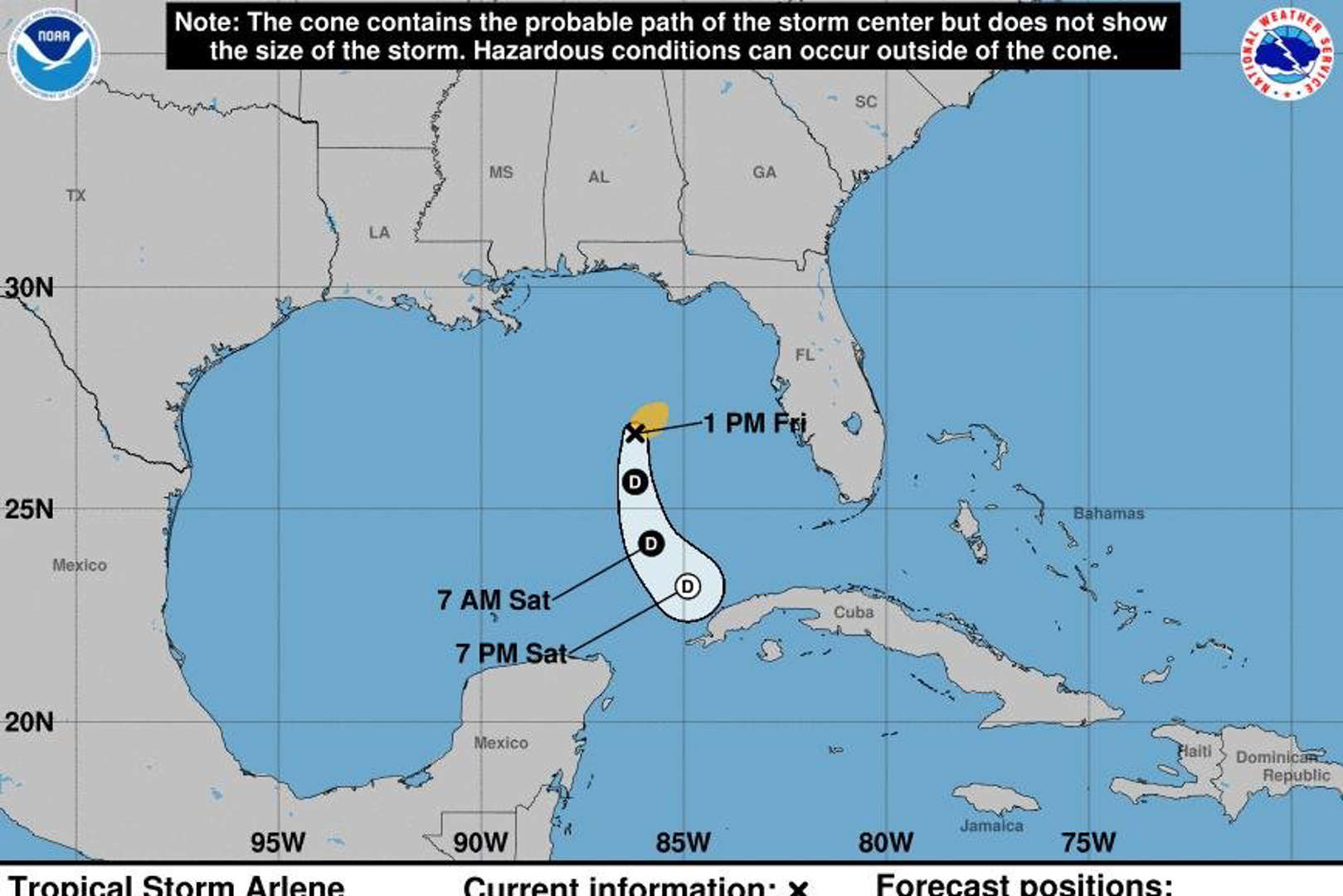 Tropical Storm Arlene, First Named Storm of Atlantic Hurricane Season