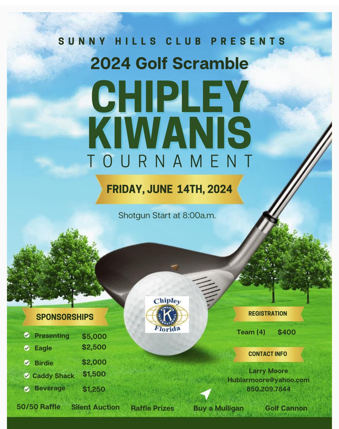 Chipley, Florida Kiwanis Club Schedules Golf Tournament on Friday, June ...