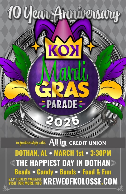 mardi gras parade 2025 dothan